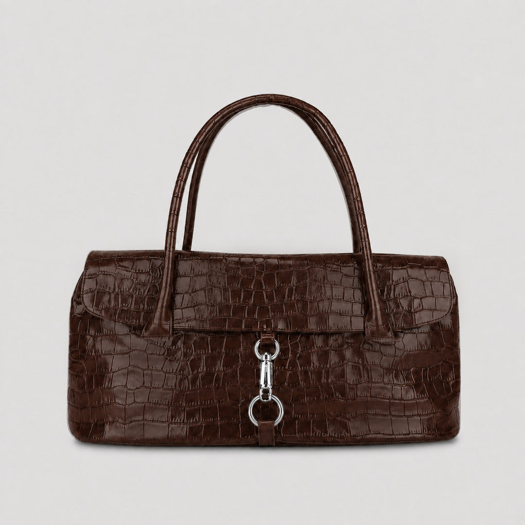 Elegant Crocodile Pattern Handbag