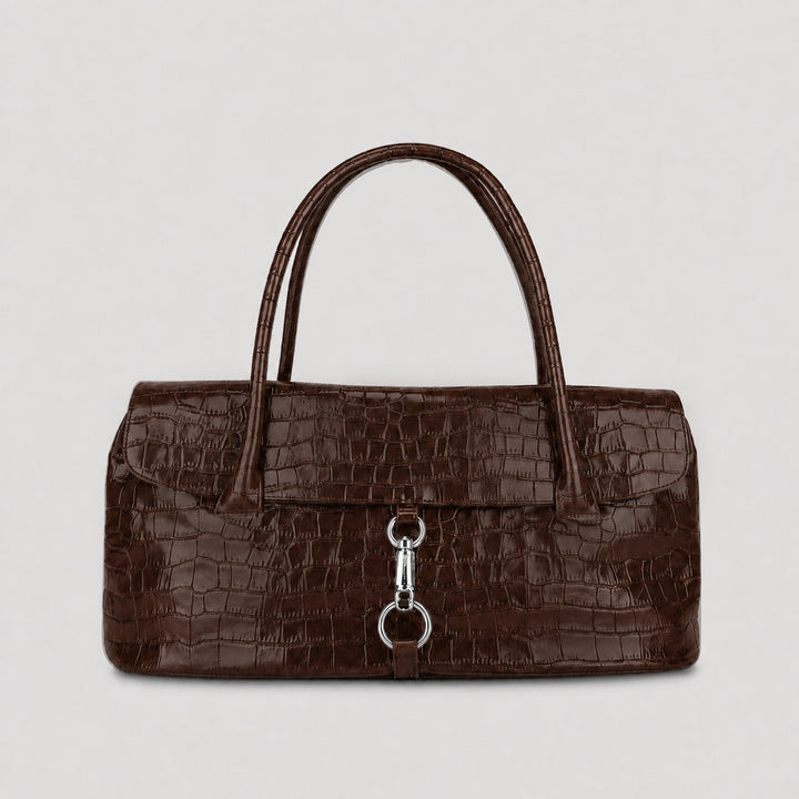Elegant Crocodile Pattern Handbag