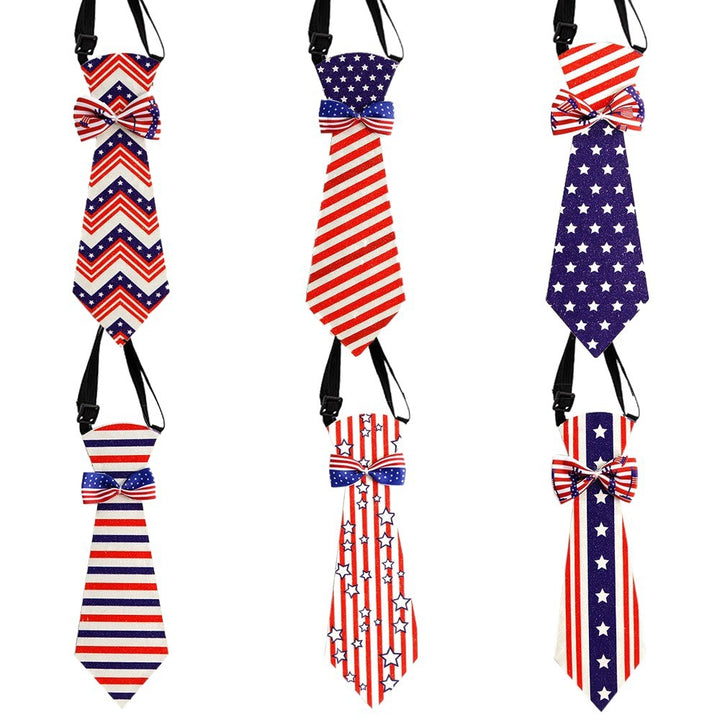 Unisex decorative pet tie with adjustable collar and bow accent Kalsten
