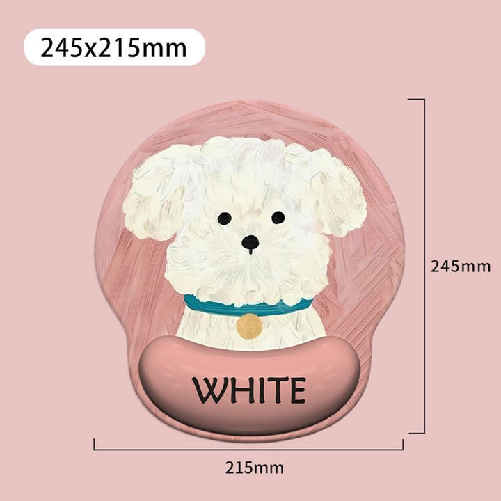 Cute Dog-Themed Ergonomic Desk Mouse Pad