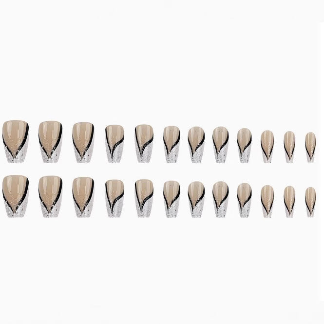 Artistic Long Coffin Nail Enhancements Kalsten