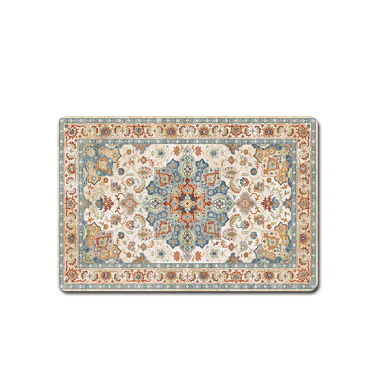 Elegant Floral Pattern Bath Mat Kalsten