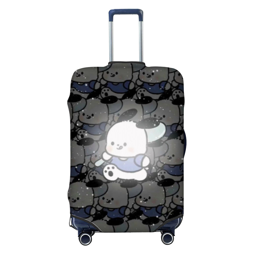 Unisex hard-shell cabin trolley with vintage travel illustration, 360° swivel wheels and telescopic handle Kalsten