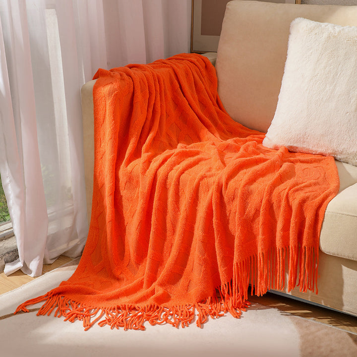 Cozy Knitted Throw Blanket