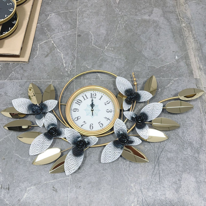 Decorative Metal Floral Wall Clock Kalsten