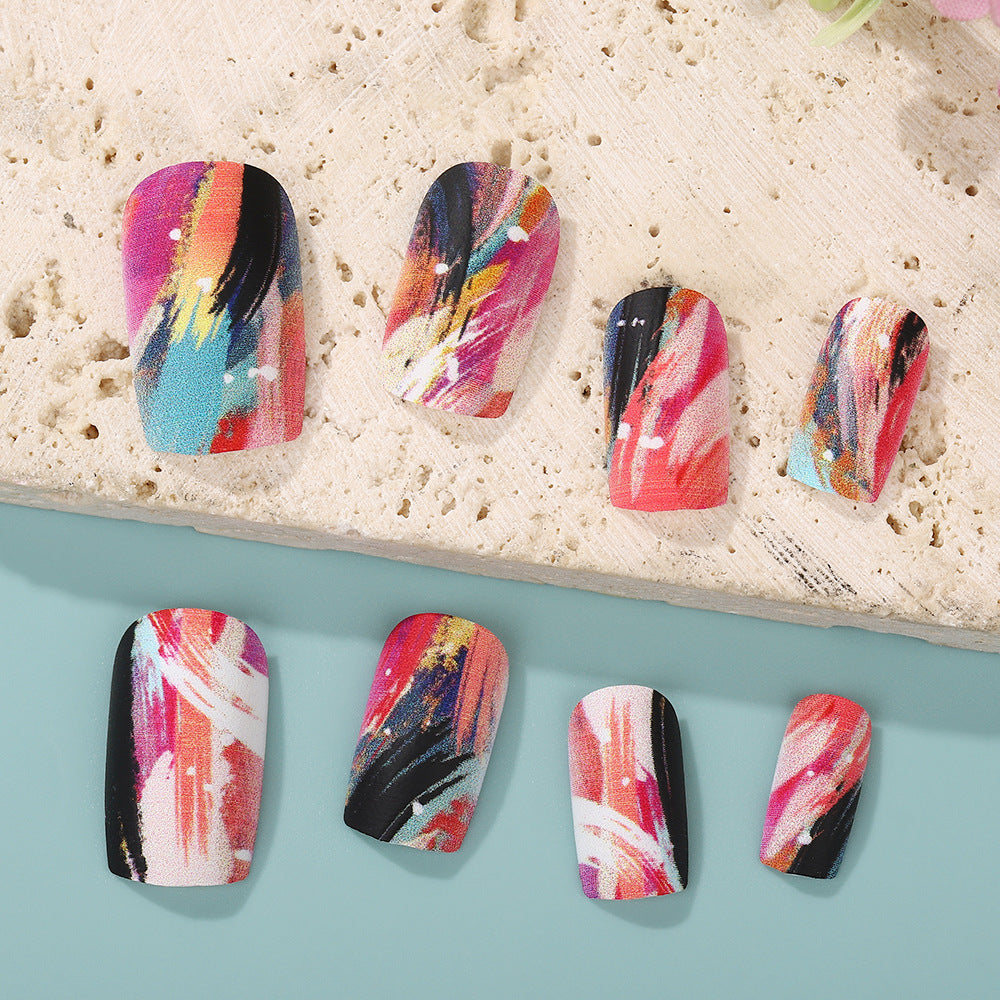 Nail Art Set with Creative Color Patterns Kalsten