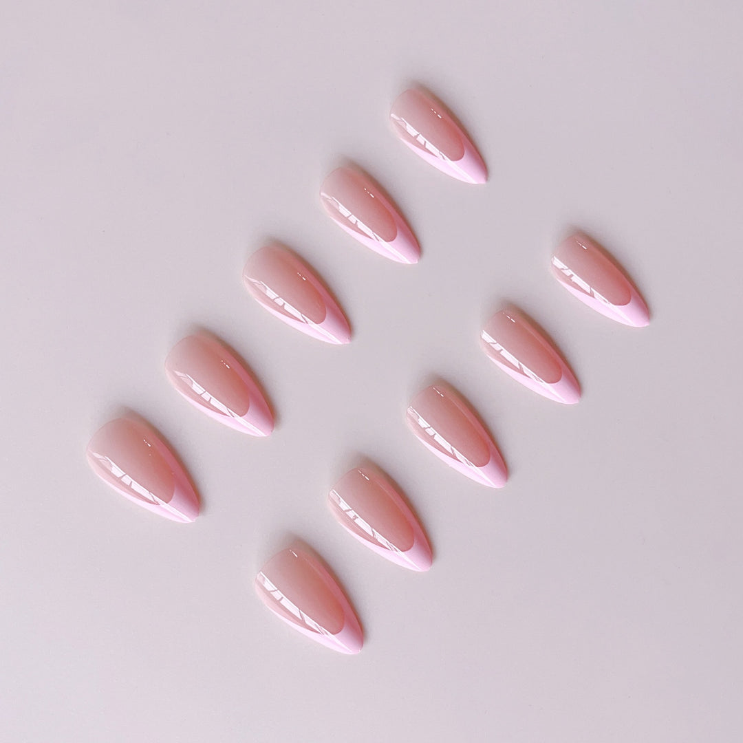 Luxury artificial nail tips with elegant French design Kalsten