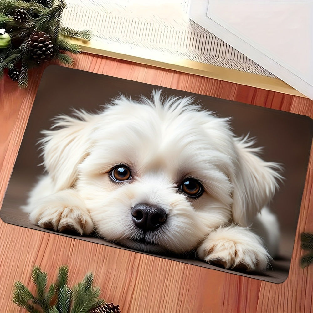Cozy Dog-Themed Floor Mat