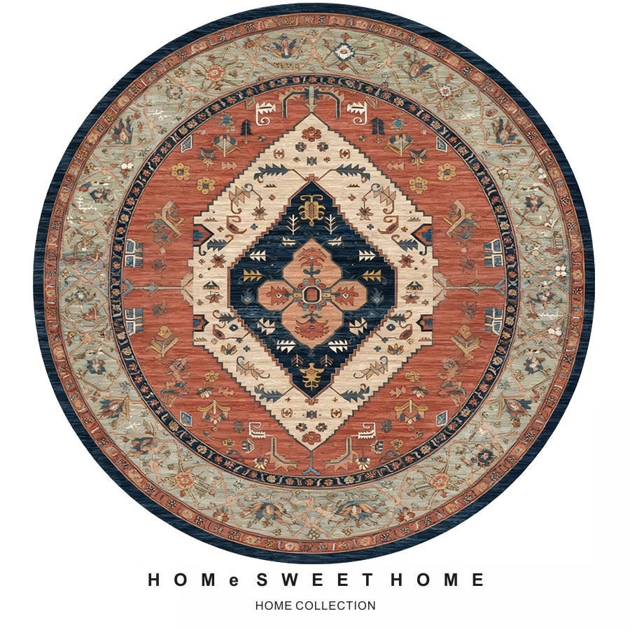Vintage-Inspired Round Rug