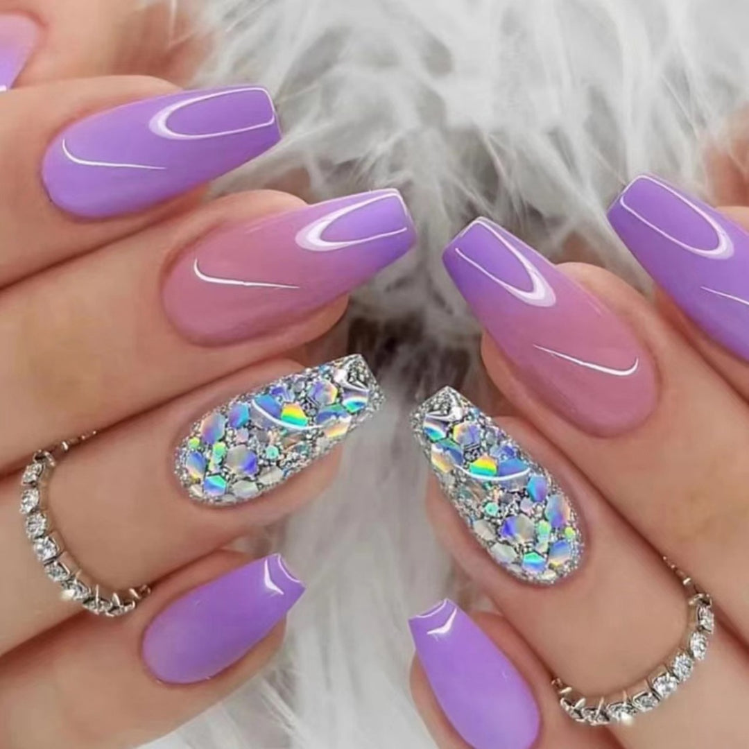 Elegant Long Coffin Nail Art Kalsten