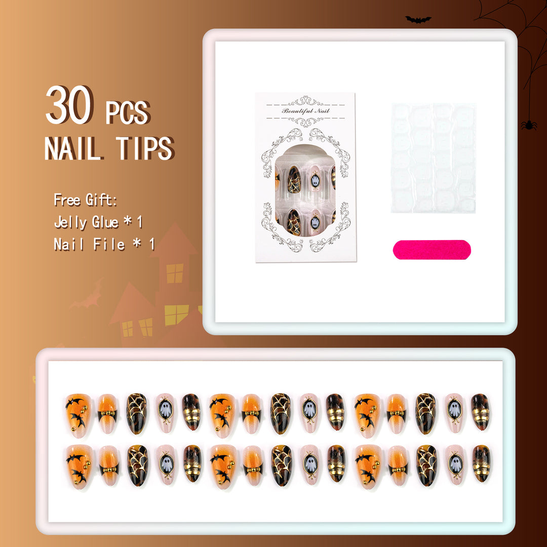 Halloween-Themed Press-On Nail Art Set 1790738812