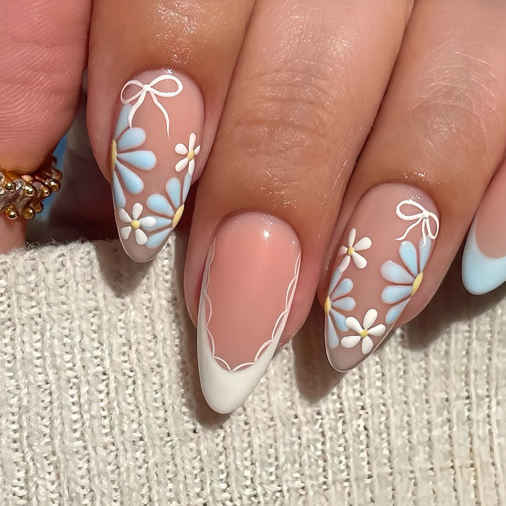 Floral Decorative Press-On Nails Kalsten