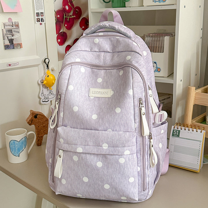Stylish Polka Dot Patterned Backpack Kalsten