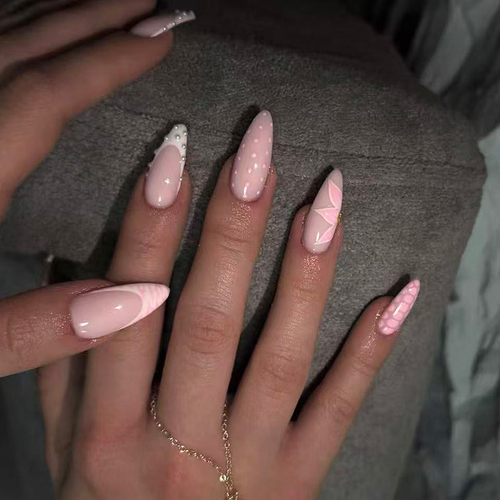 Elegant Press-On Nail Art Set with Unique Designs Kalsten