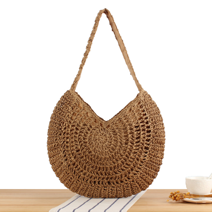 Hand-knotted tote bag with intricate wave pattern Kalsten