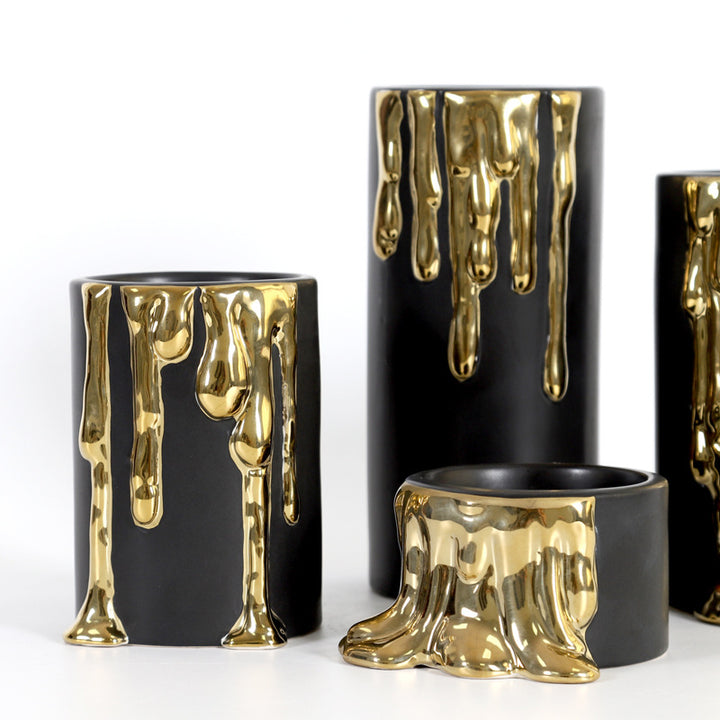 Decorative Drip Candle Holder Set