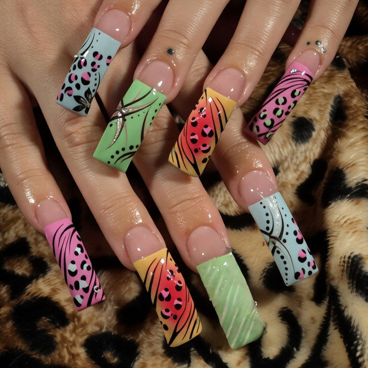 Artistic Long Press-On Nail Tips Kalsten
