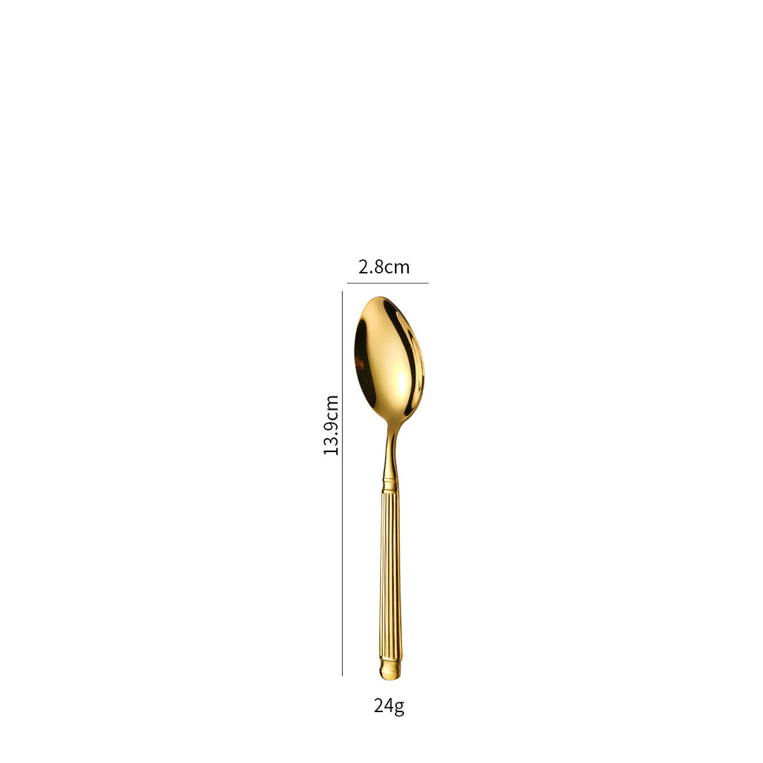 Elegant dessert spoon with exclusive surface design Kalsten