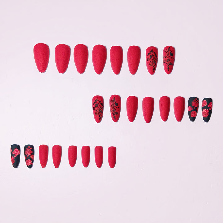 Artificial nails with elegant rose design Kalsten