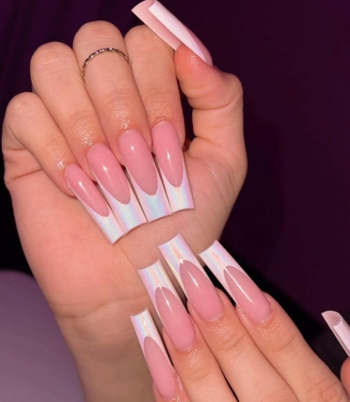 Elegant French Tip Acrylic Nail Enhancements Kalsten 1789915301