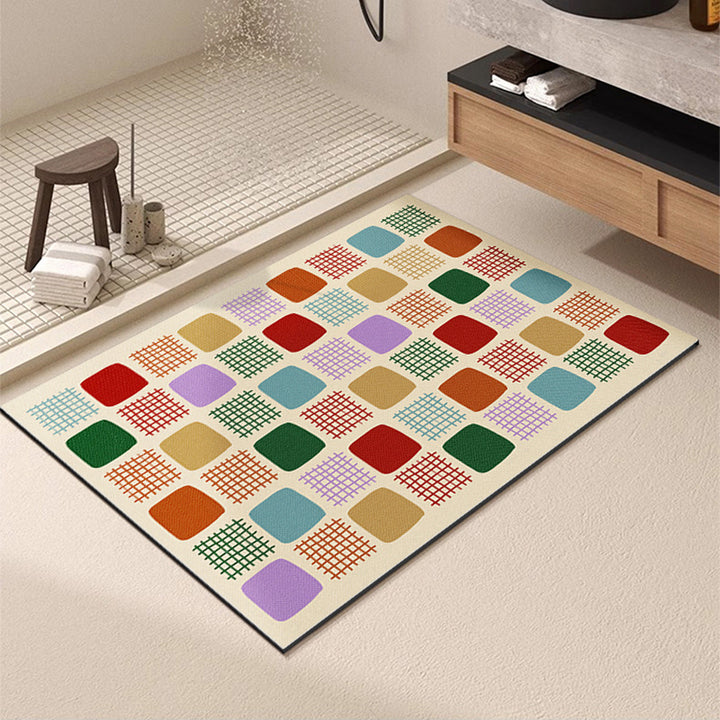 Geometric Patterned Bath Mat Kalsten