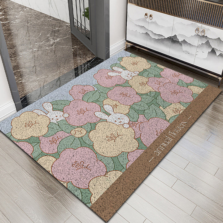 Floral Patterned Entryway Mat