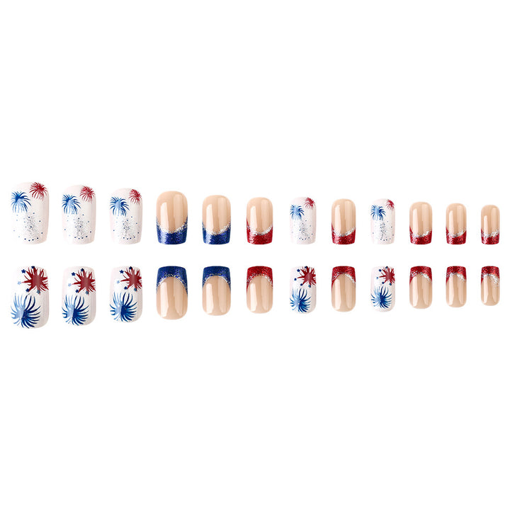 Festive Patriotic Press-On Nail Art Kalsten