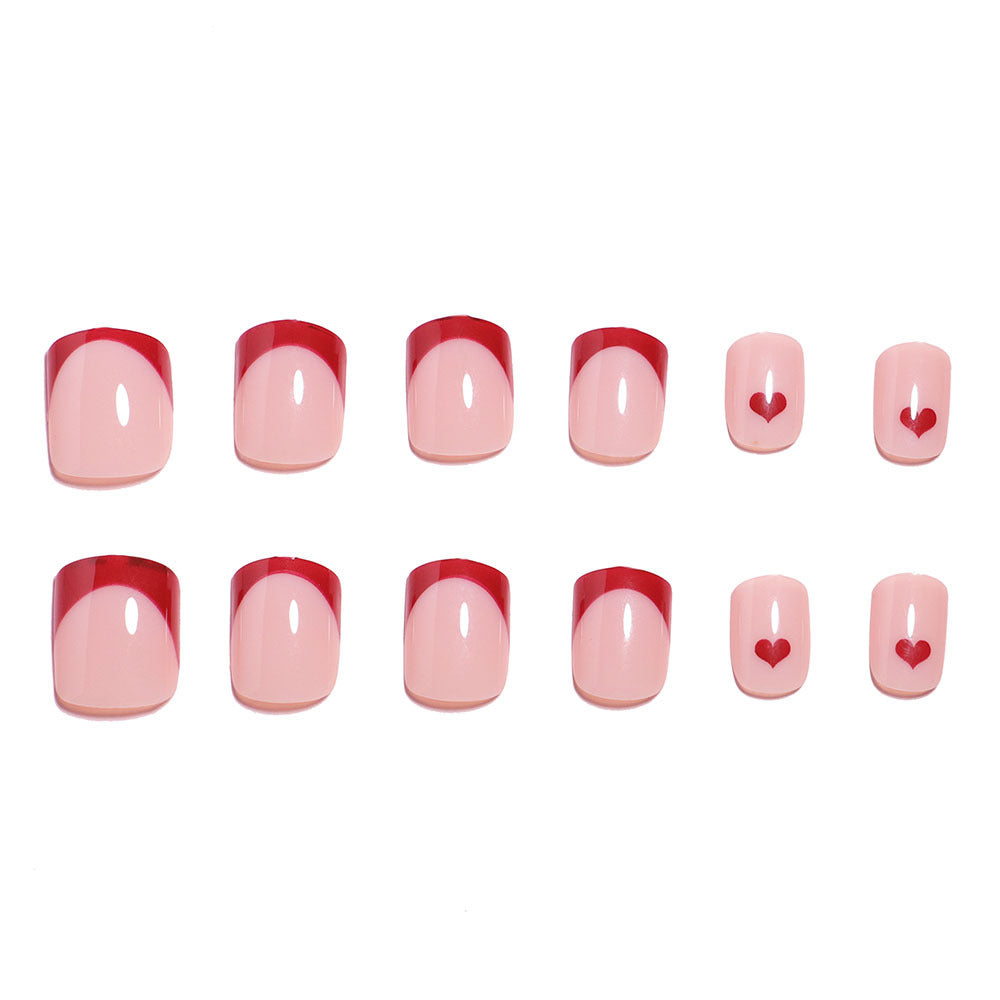 Artistic Heart-Design Press-On Nail Set Kalsten