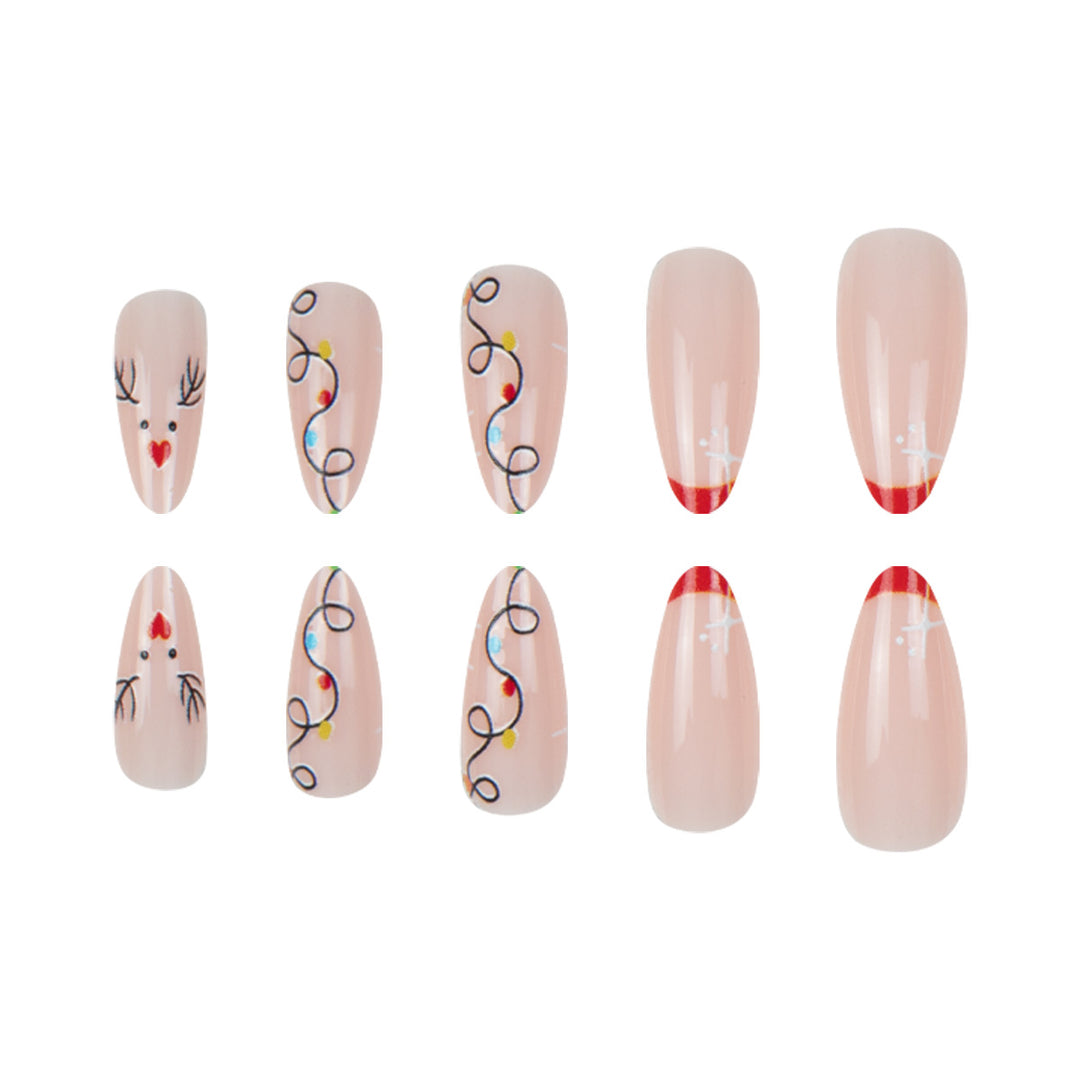 Festive Holiday-Themed Press-On Nails Kalsten