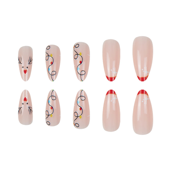 Festive Holiday-Themed Press-On Nails Kalsten