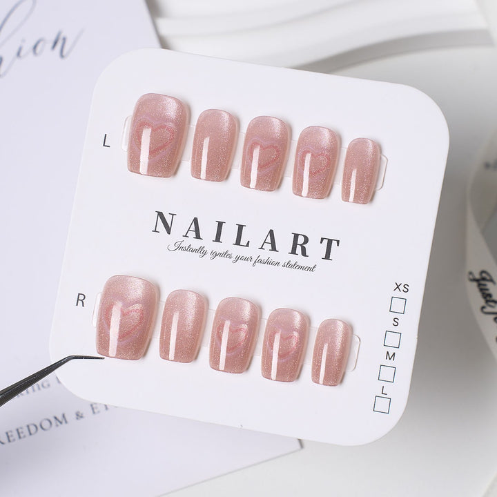 Artistic Press-On Nail Set with Unique Leopard Design Kalsten