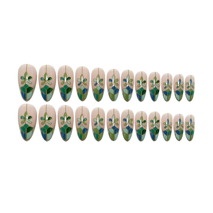 French Art Nails with Floral Design Kalsten