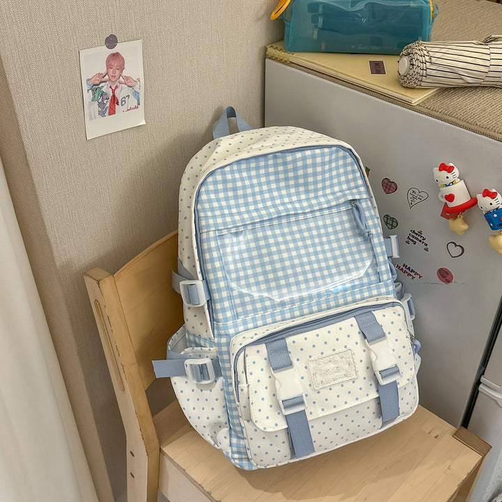 Charming Plaid Patterned Backpack Kalsten