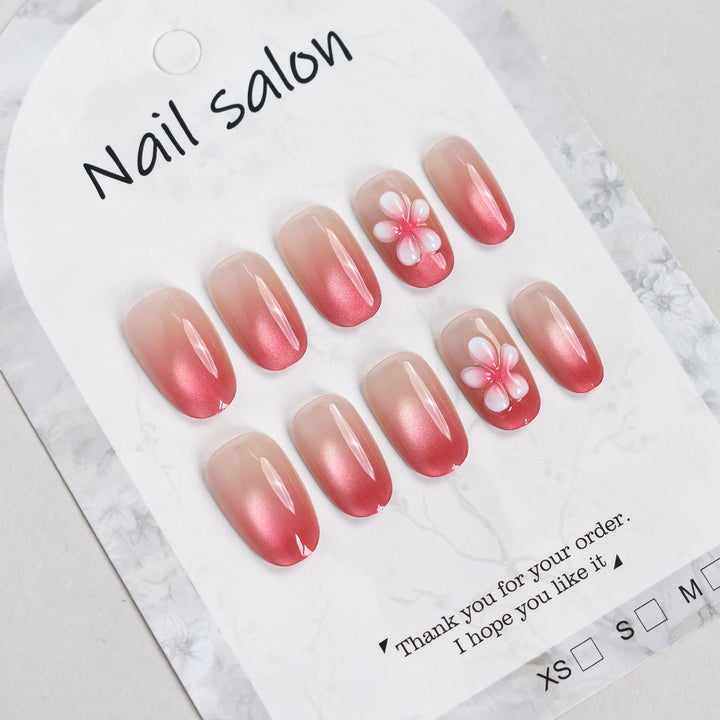 Elegant Floral Press-On Nail Set Kalsten