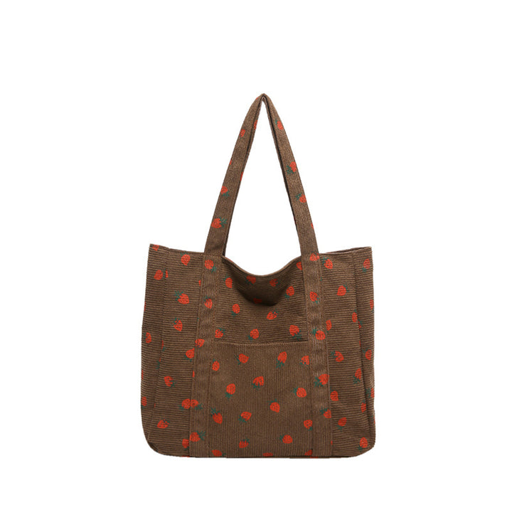 WoStylish Corduroy Shopping Tote Kalsten