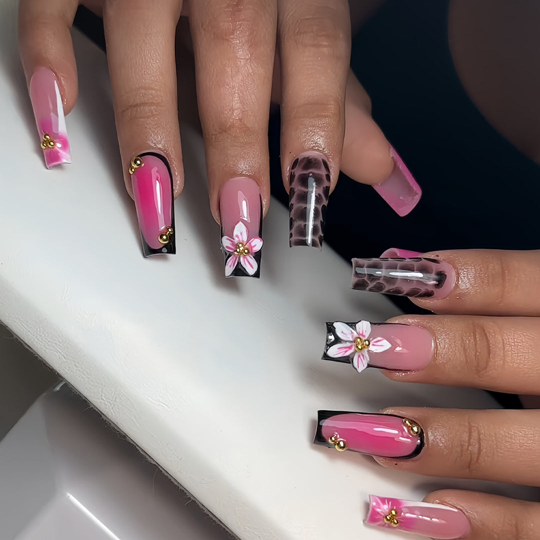 Artistic Floral Press-On Nail Extensions Kalsten 1787913978