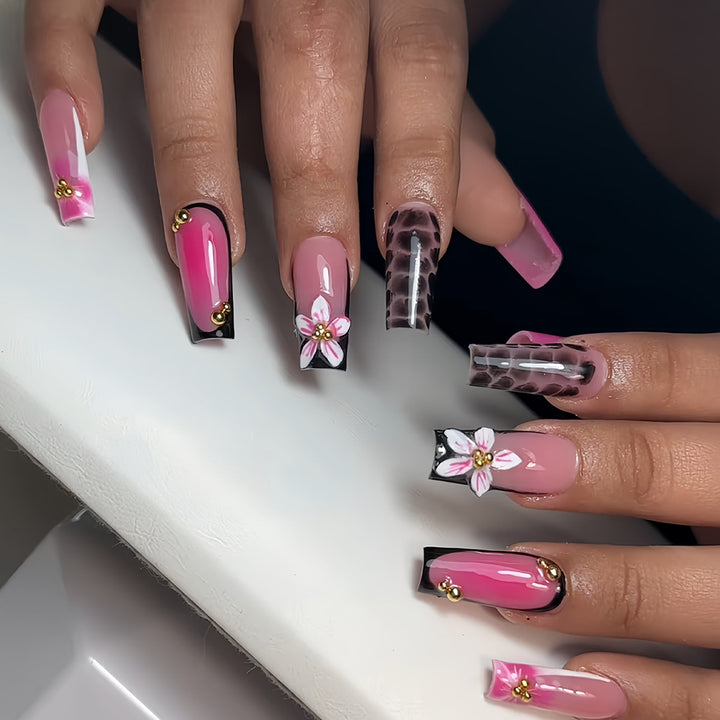 Artistic Floral Press-On Nail Extensions Kalsten 1787913978