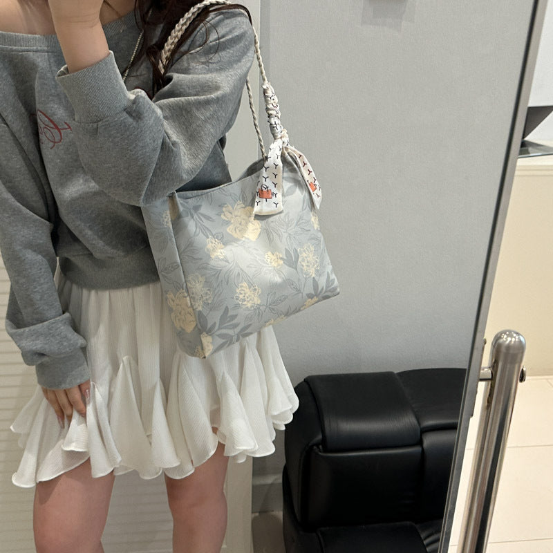 Floral Patterned Shoulder Tote Bag Kalsten