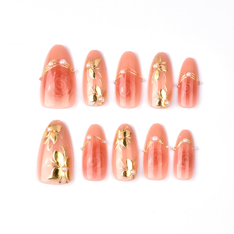 Artful Nail Tips with Rose Design Kalsten
