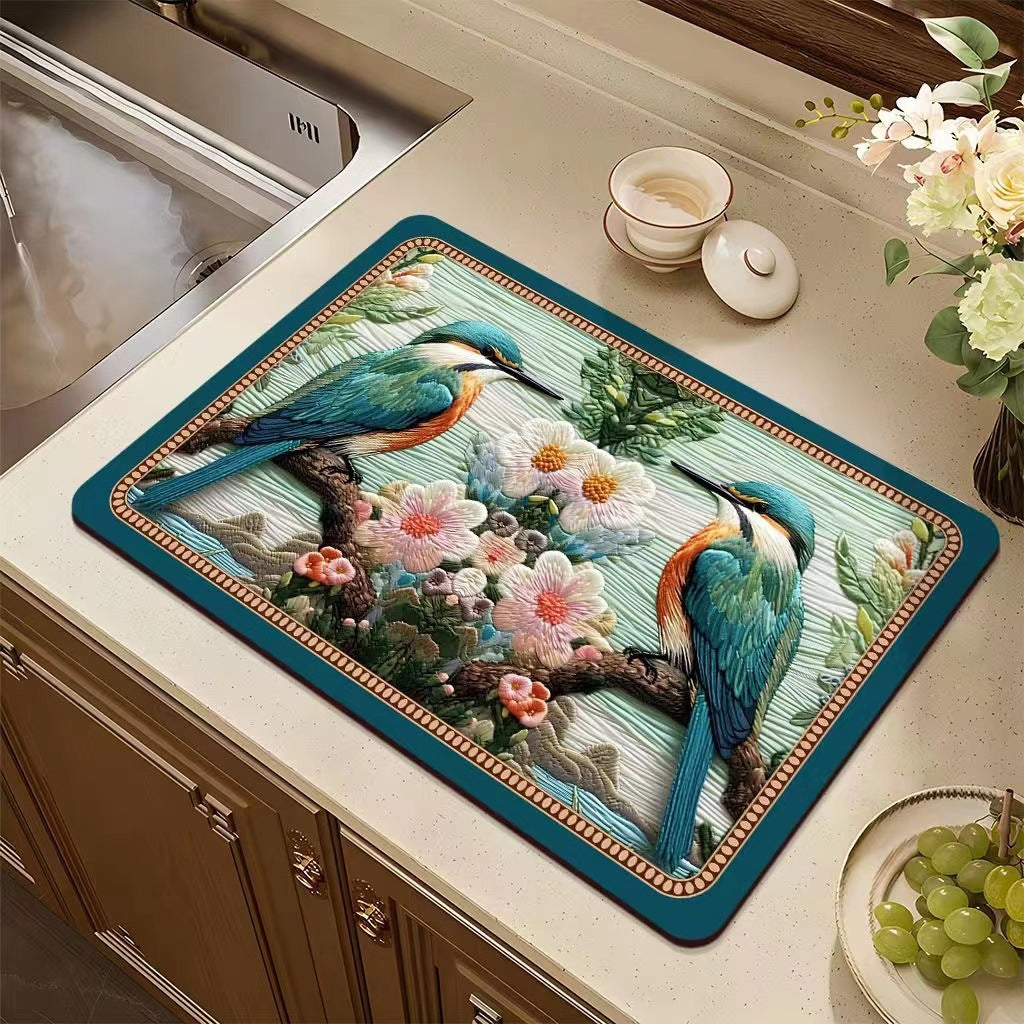 Floral Pattern Kitchen Mat Kalsten