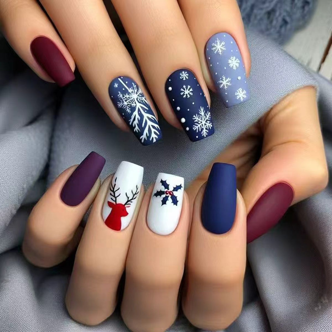 Creative Christmas Themed Fake Nails Kalsten