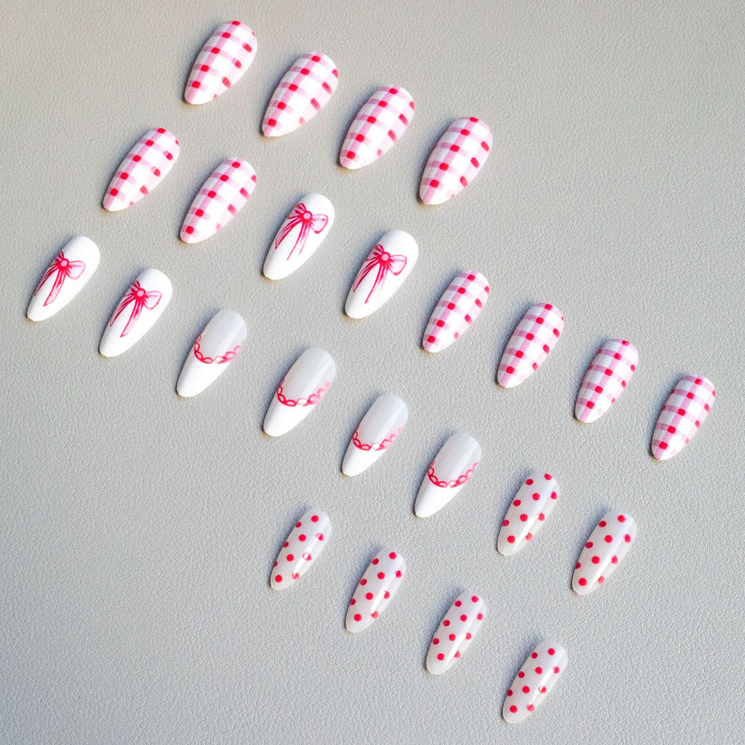 Creative Bow-Embellished Acrylic Nail Art Kit