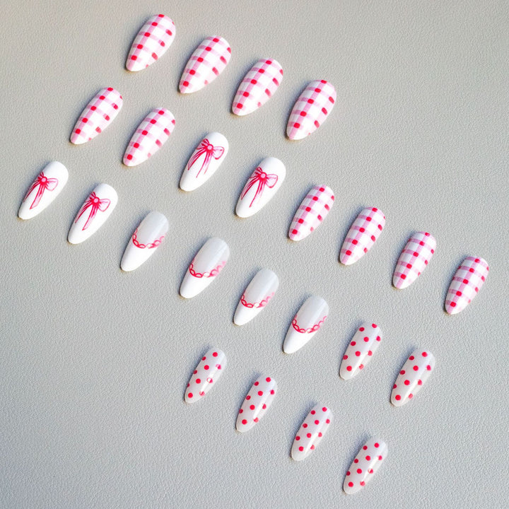 Creative Bow-Embellished Acrylic Nail Art Kit