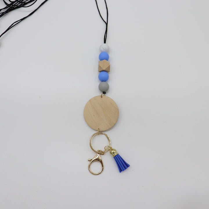 Beaded Keychain Lanyard with Decorative Tassel Kalsten