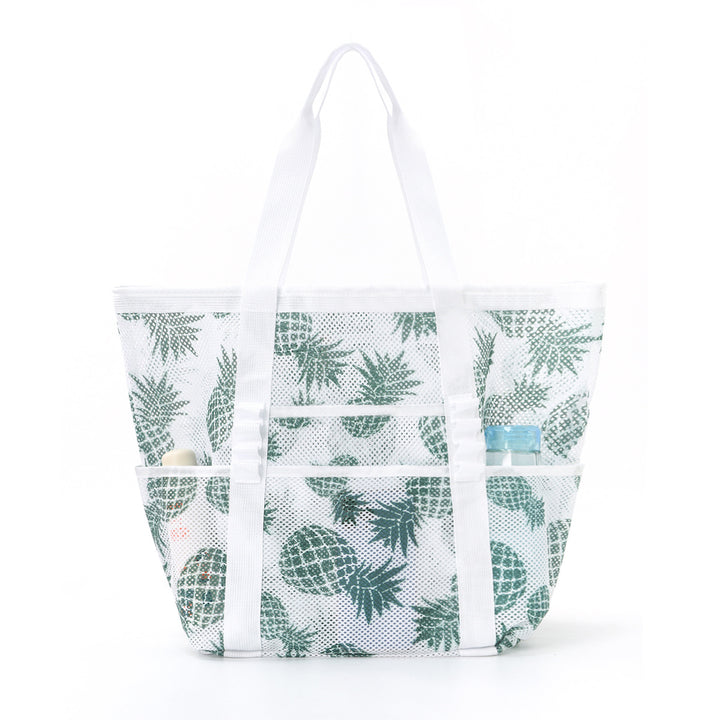 Mesh Beach Bag with Colorful Design Kalsten