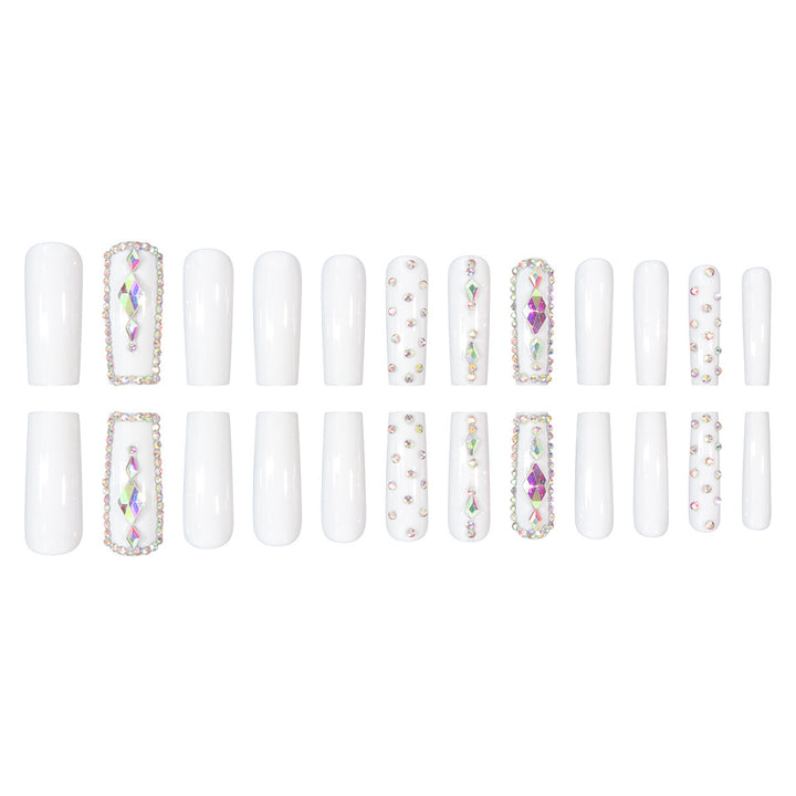 Glamorous Rhinestone-Adorned Stiletto Press-On Nails Kalsten