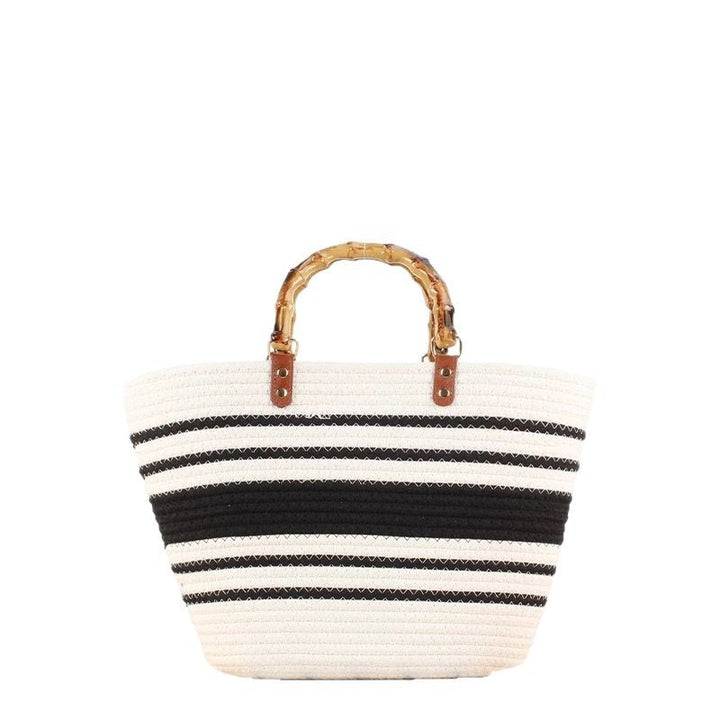 Stylish basket bag with bamboo handles Kalsten
