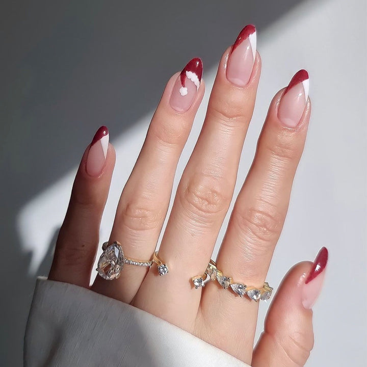 Artificial nail set with festive winter theme Kalsten