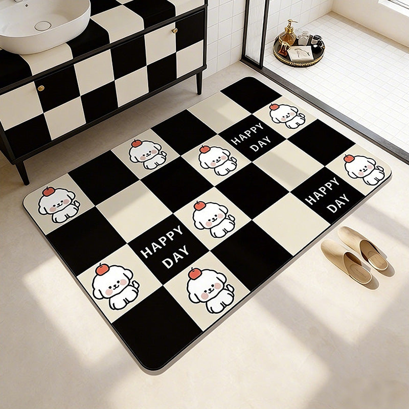 Cute Cartoon Pet-Themed Bath Mat Kalsten
