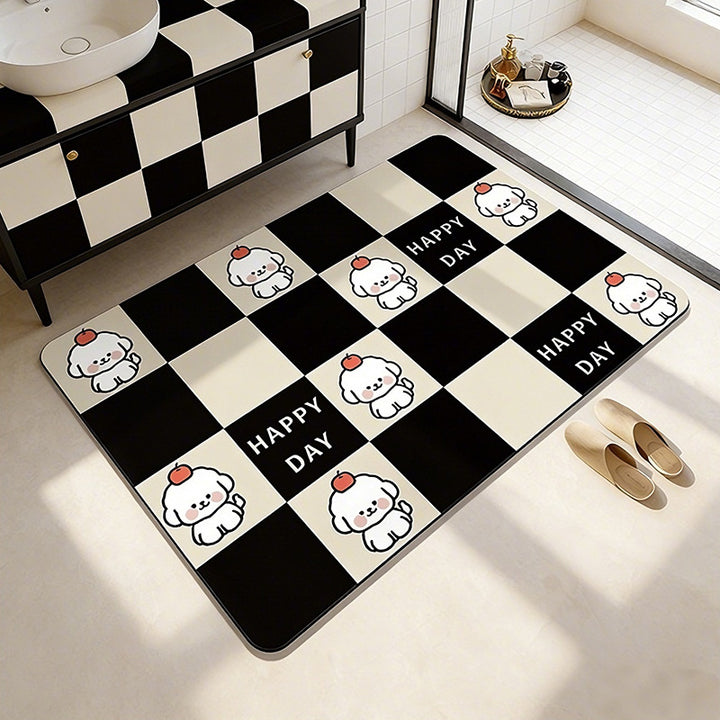 Cute Cartoon Pet-Themed Bath Mat Kalsten